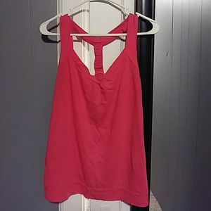 Maurices darker pink v neck tank top Size Large